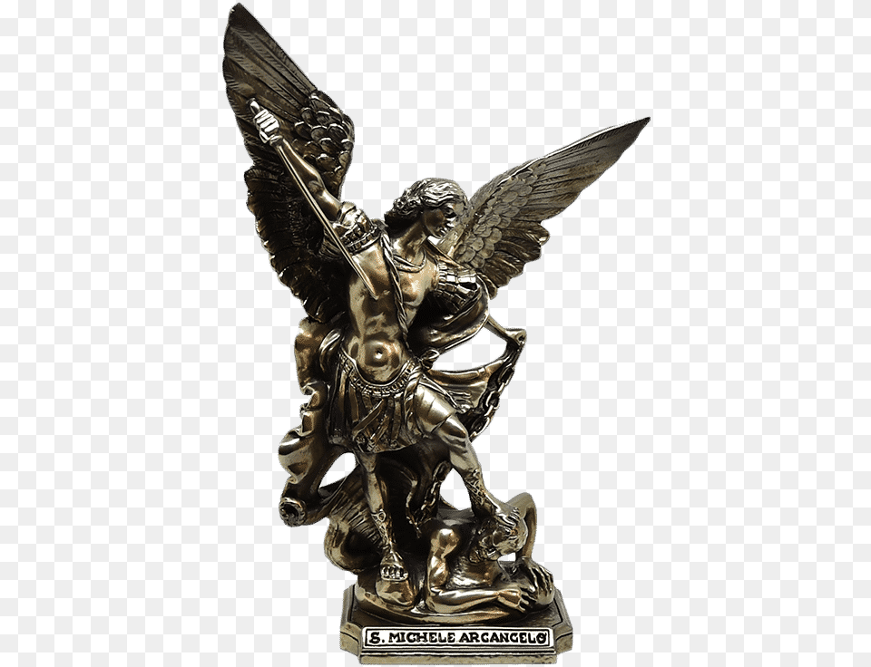 San Michele Arcangelo Statue, Bronze, Adult, Male, Man Free Png Download