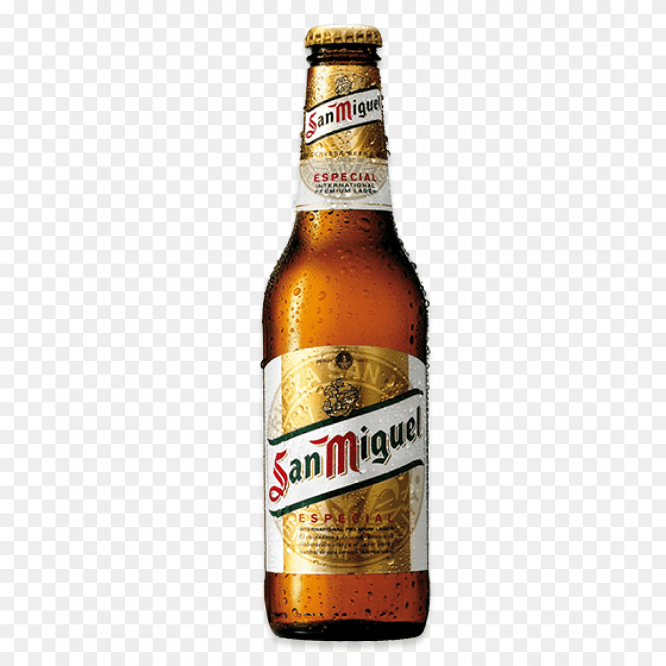 San Miguel Bottle, Alcohol, Beer, Beer Bottle, Beverage Png
