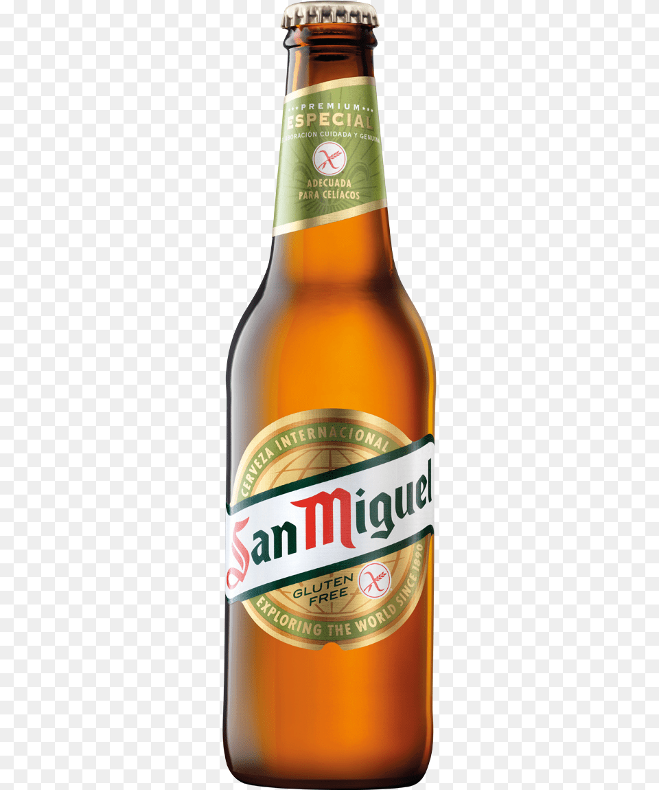 San Miguel Gluten San Miguel Beer Gluten, Alcohol, Beer Bottle, Beverage, Bottle Free Transparent Png