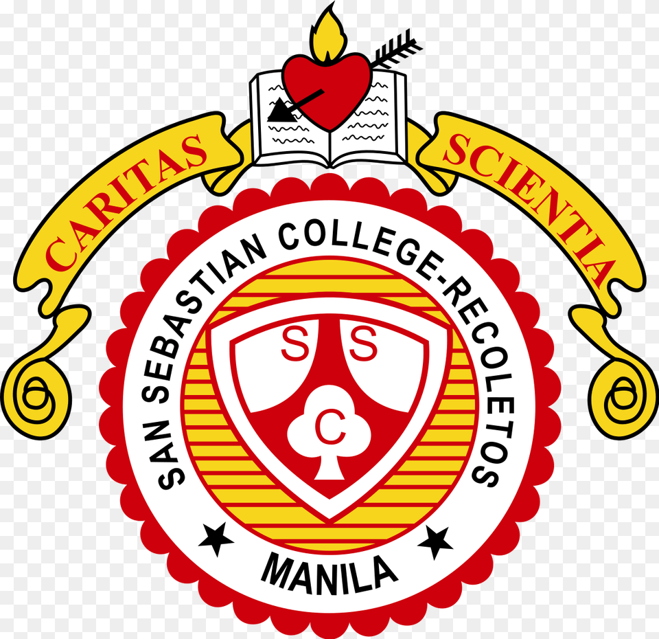 San Sebastian College Recoletos De Manila, Badge, Logo, Symbol, Emblem Free Transparent Png