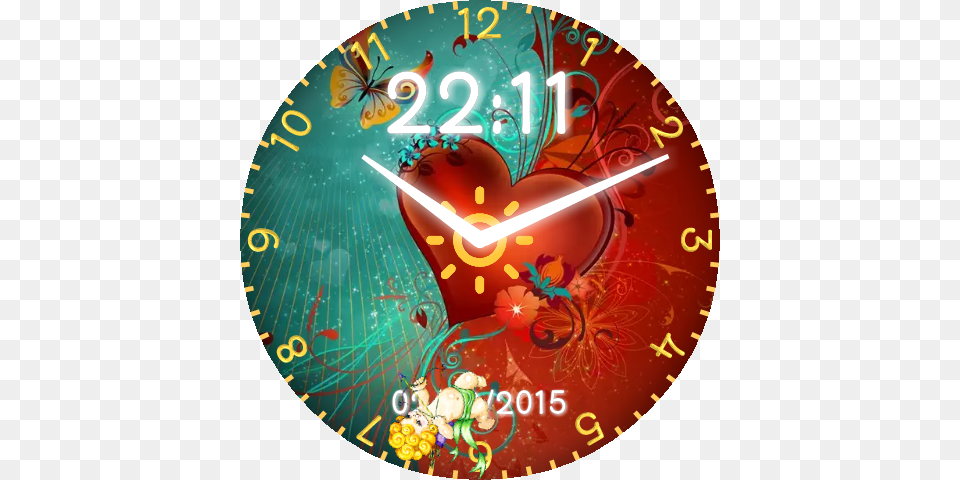 San Valentin Mst504r Valentine39s Day, Clock, Analog Clock, Wall Clock Free Png Download