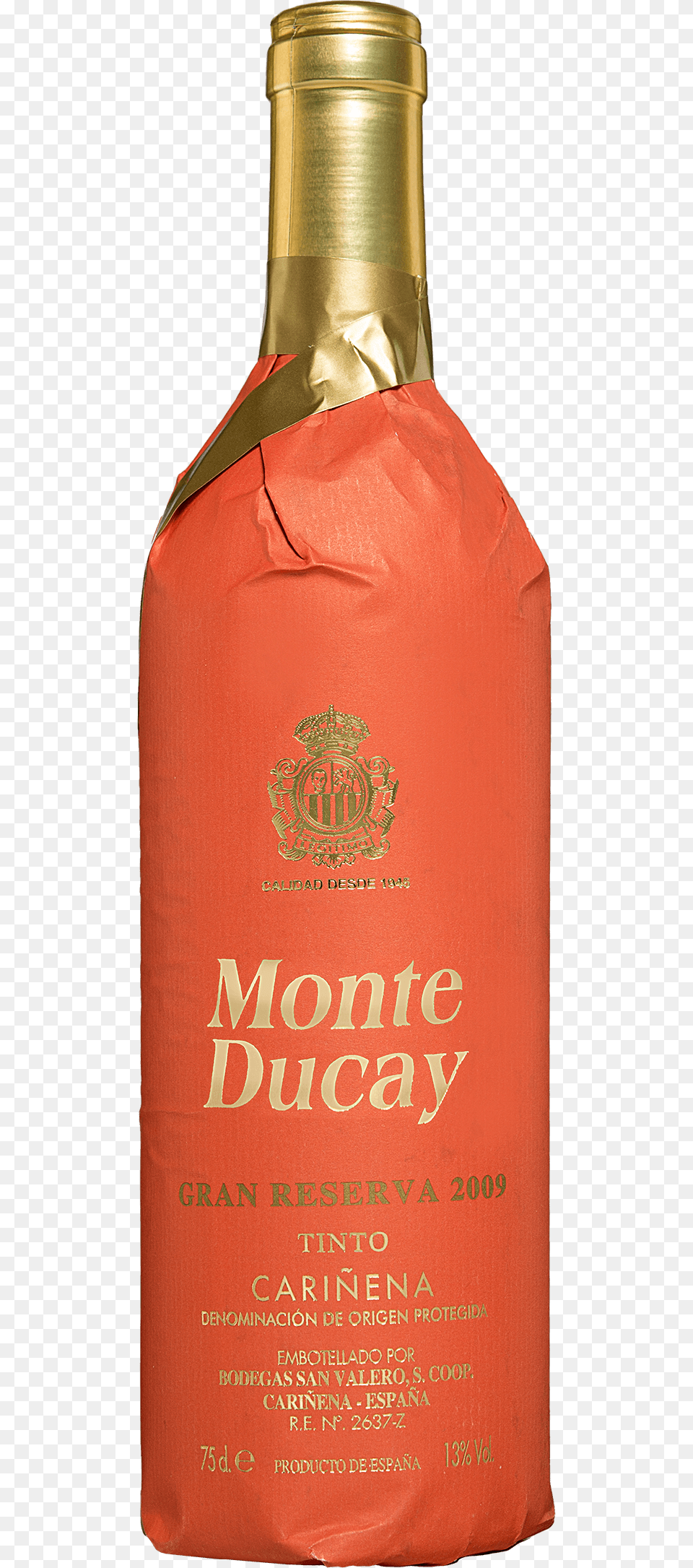 San Valero Monte Ducay Gran Reserva Bodegas San Valero Monte Ducay Gran Reserva 2005 Tinto, Alcohol, Beverage, Liquor Free Transparent Png