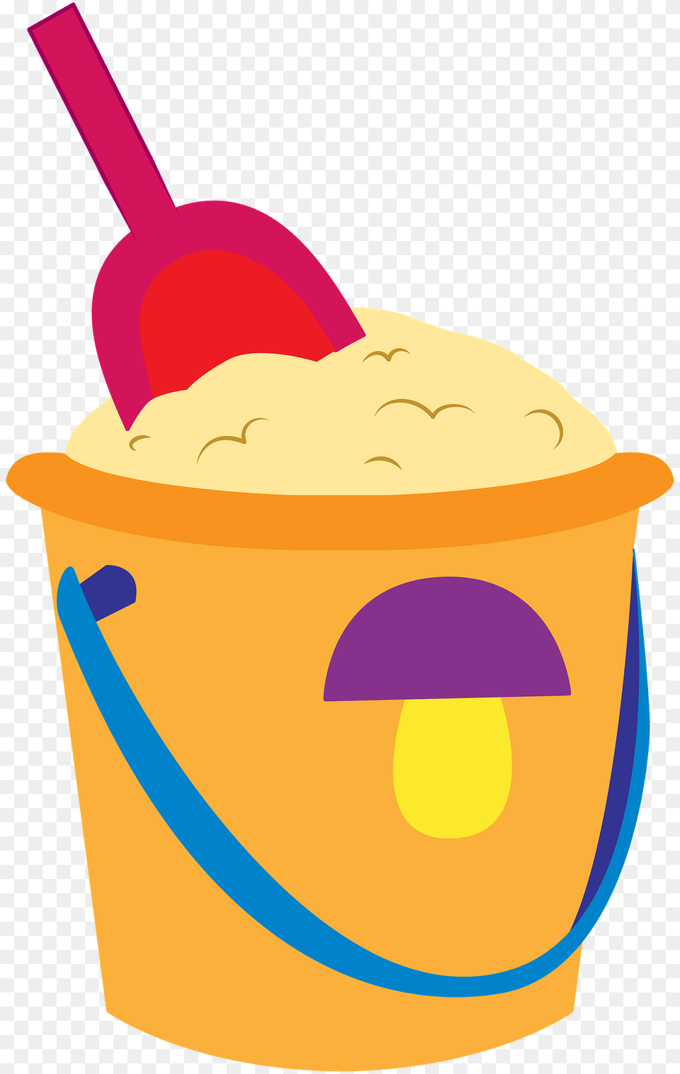 Sand Bucket Clipart, Cream, Dessert, Food, Ice Cream Png Image