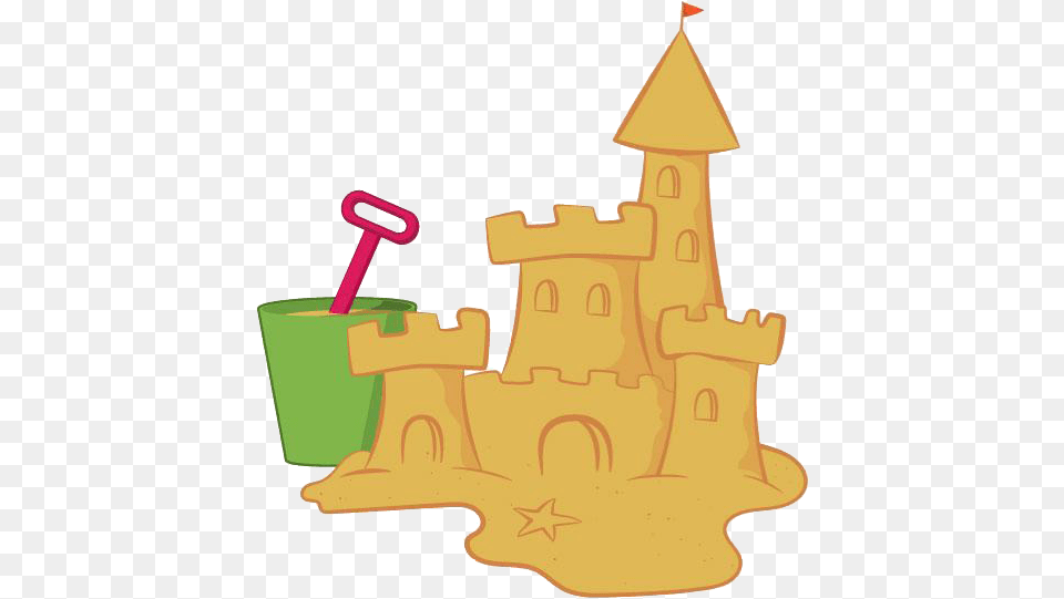 Sand Castle Vector Clipart Sand Clip Castillo De Arena Vector, Bulldozer, Machine, Outdoors Free Png Download