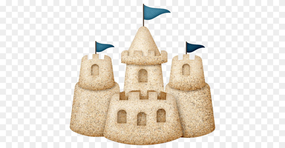 Sand Castle With Blue Flags, Nature, Outdoors, Sea, Water Free Transparent Png