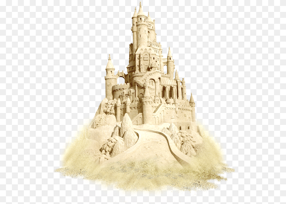 Sand Clipart Sand Sculpture Transparent Sand Castle, Outdoors, Beach, Water, Coast Free Png Download