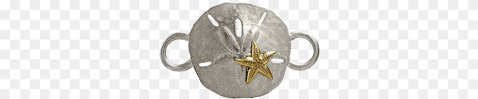 Sand Dollar W Starfish Topper Ring, Accessories, Silver Free Transparent Png