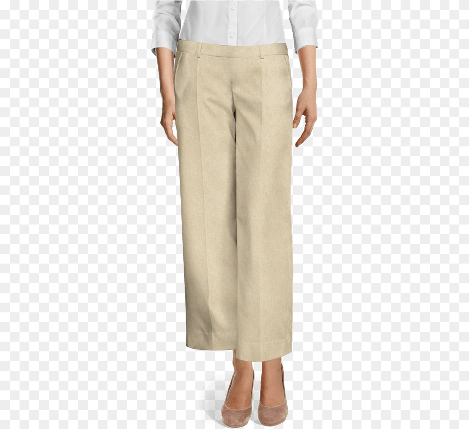 Sand Flat Front Cuffed Cigarette Pantsdata Width Bermuda Shorts Suits Womens, Clothing, Home Decor, Linen, Pants Png