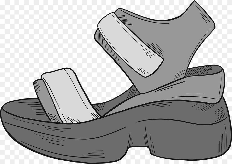 Sandal Clipart, Clothing, Footwear, Shoe, Wedge Free Transparent Png