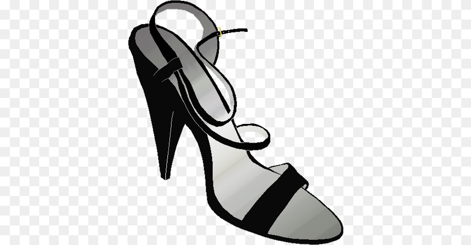 Sandal Clipart Black High Heel, Clothing, Footwear, High Heel, Shoe Png