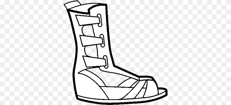 Sandal Clipart Roman Line Art Download Full Roman Sandals Clipart Black And White, Clothing, Sneaker, Footwear, Shoe Free Png
