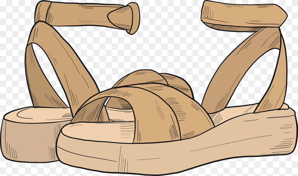 Sandals Clipart, Clothing, Sandal, Footwear, Wedge Free Png Download