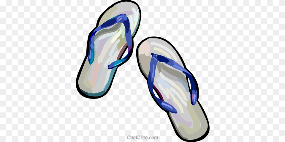 Sandals Royalty Vector Clip Art Illustration, Clothing, Flip-flop, Footwear Free Png