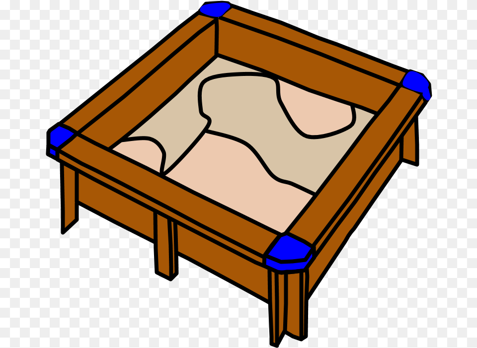 Sandbox Square Blue Seats Brown Wood, Drawer, Furniture, Crib, Infant Bed Free Png