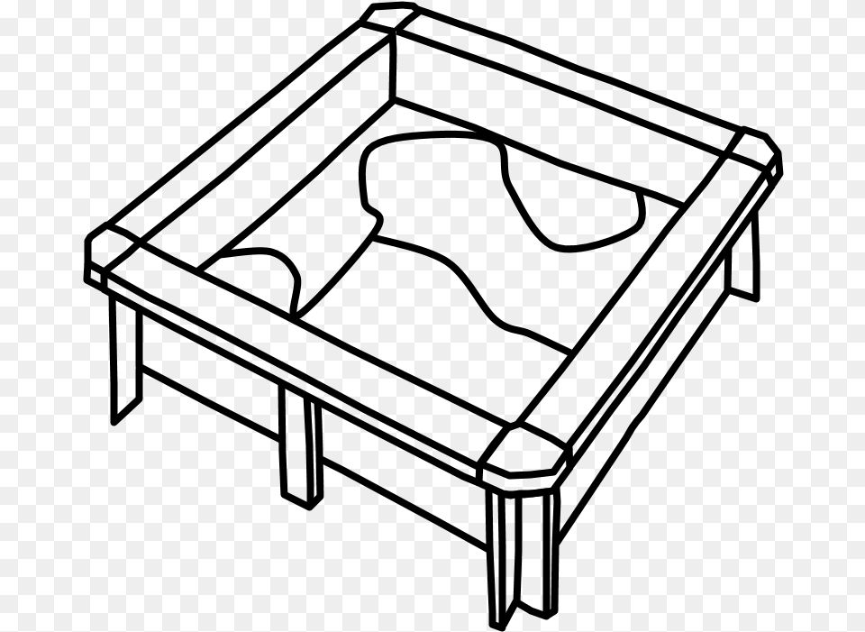 Sandbox Square Seats Wood Black And White Dessin Exercice De Communication, Lighting, Gray Png Image