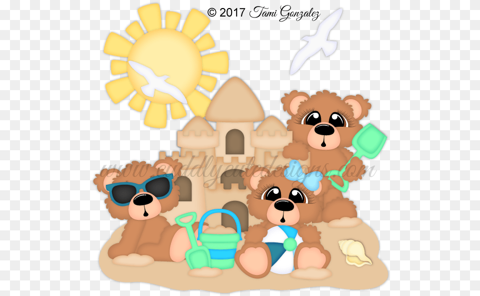 Sandcastle Bears Cartoon, Food, Sweets, Cookie Free Png