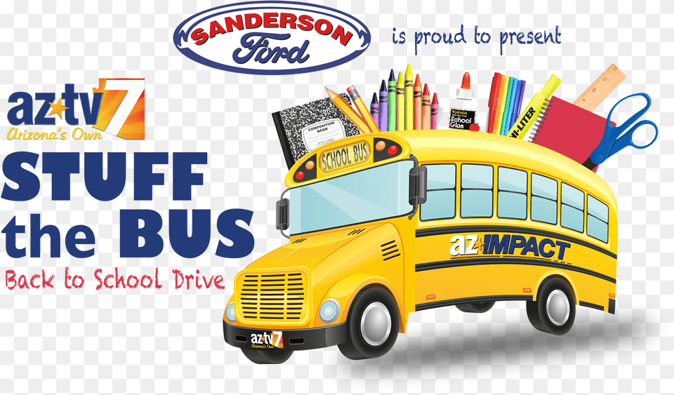 Sanderson Ford, Bus, School Bus, Transportation, Vehicle Png Image
