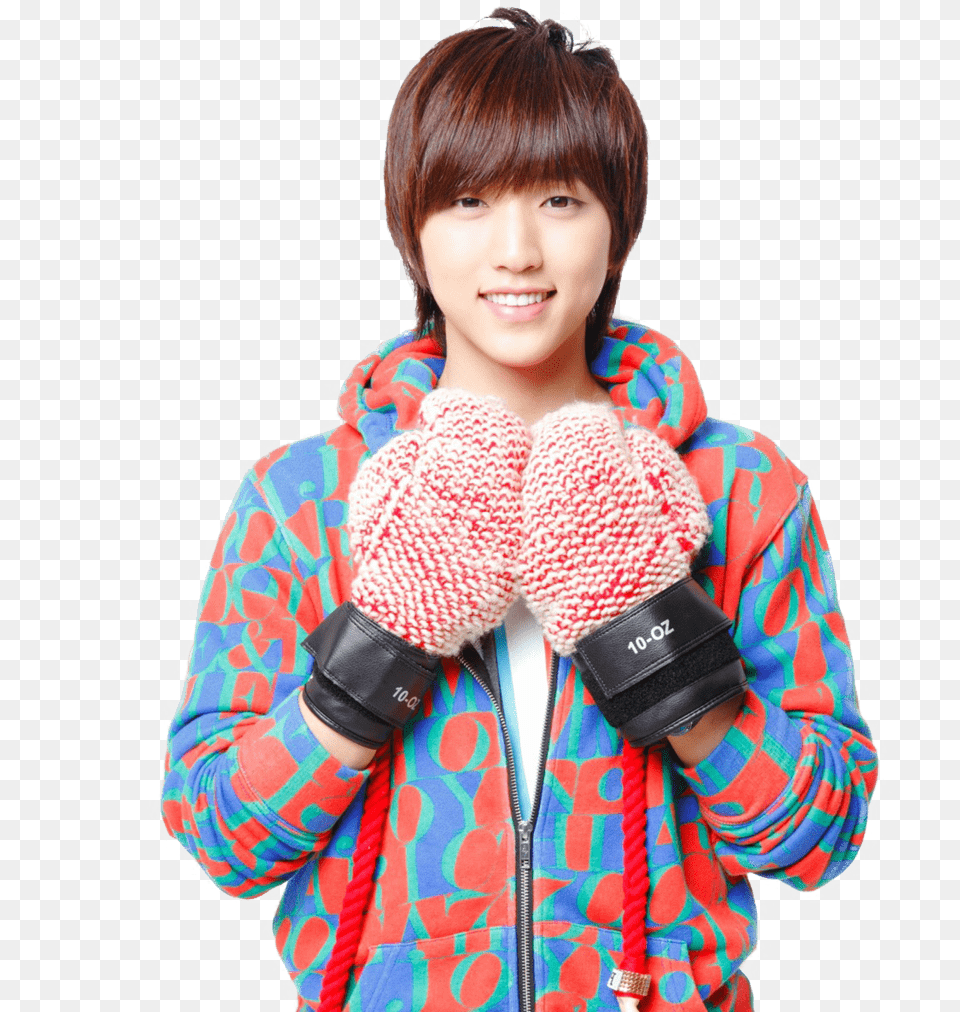 Sandeul Wearing Woolen Boxing Gloves Clip Arts, Head, Clothing, Coat, Face Png Image