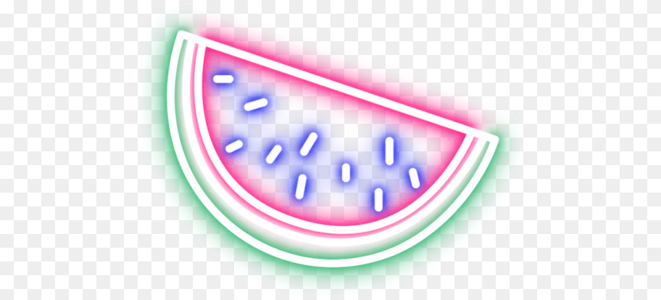 Sandia Summer Neon Glich Tumblr Sticker Summer Neon, Light, Disk, Food, Fruit Free Png