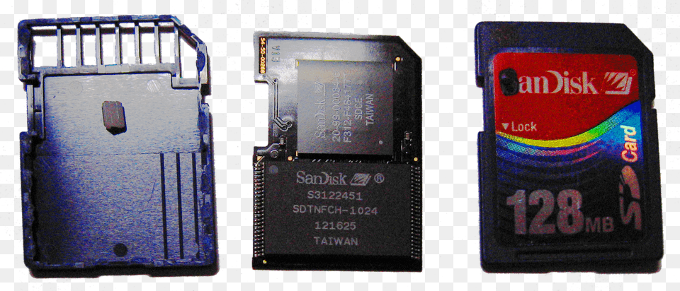 Sandisk 128mb Sd Card Insides 128mb Sd, Computer Hardware, Electronics, Hardware, Printed Circuit Board Png Image