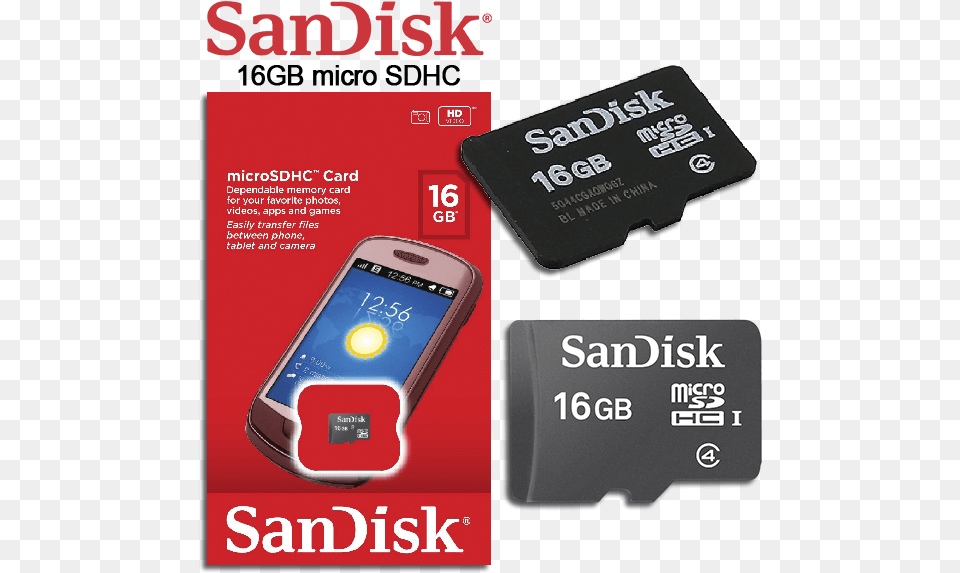 Sandisk 16gb Memory Card, Electronics, Mobile Phone, Phone, Computer Hardware Free Png Download