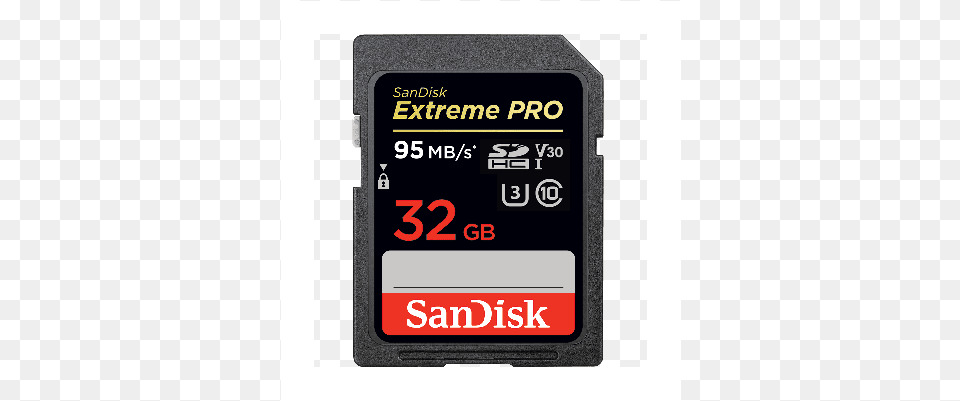 Sandisk 32gb Uhs I V30 Extreme Pro Sd Memory Card 95mbs Sandisk Extreme Pro 32gb Uhs High Speed Sdhc Sd Card, Computer Hardware, Electronics, Hardware, Monitor Free Png