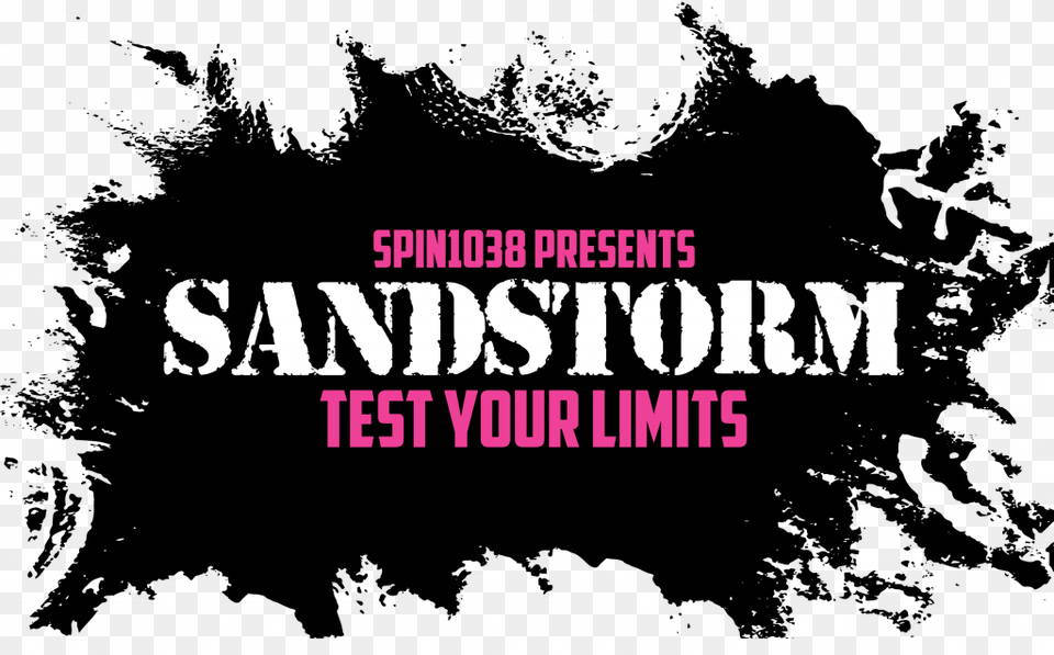 Sandstorm Returns With Extended 10k Course Grunge, Purple, Text Png Image