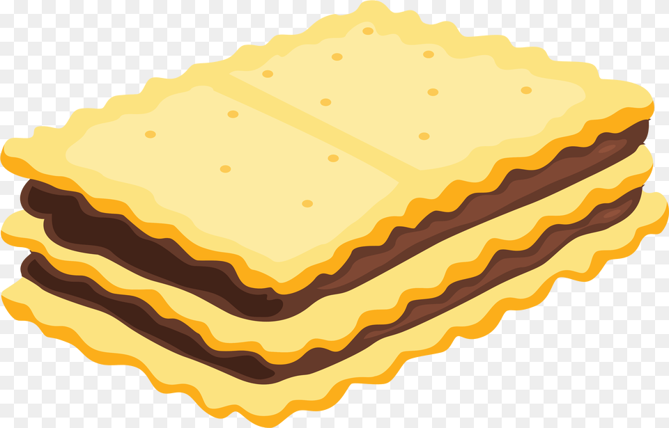 Sandwich Biscuit With Chocolate Clipart Picture Biscuit Clipart, Bread, Cracker, Food, Ketchup Free Png Download