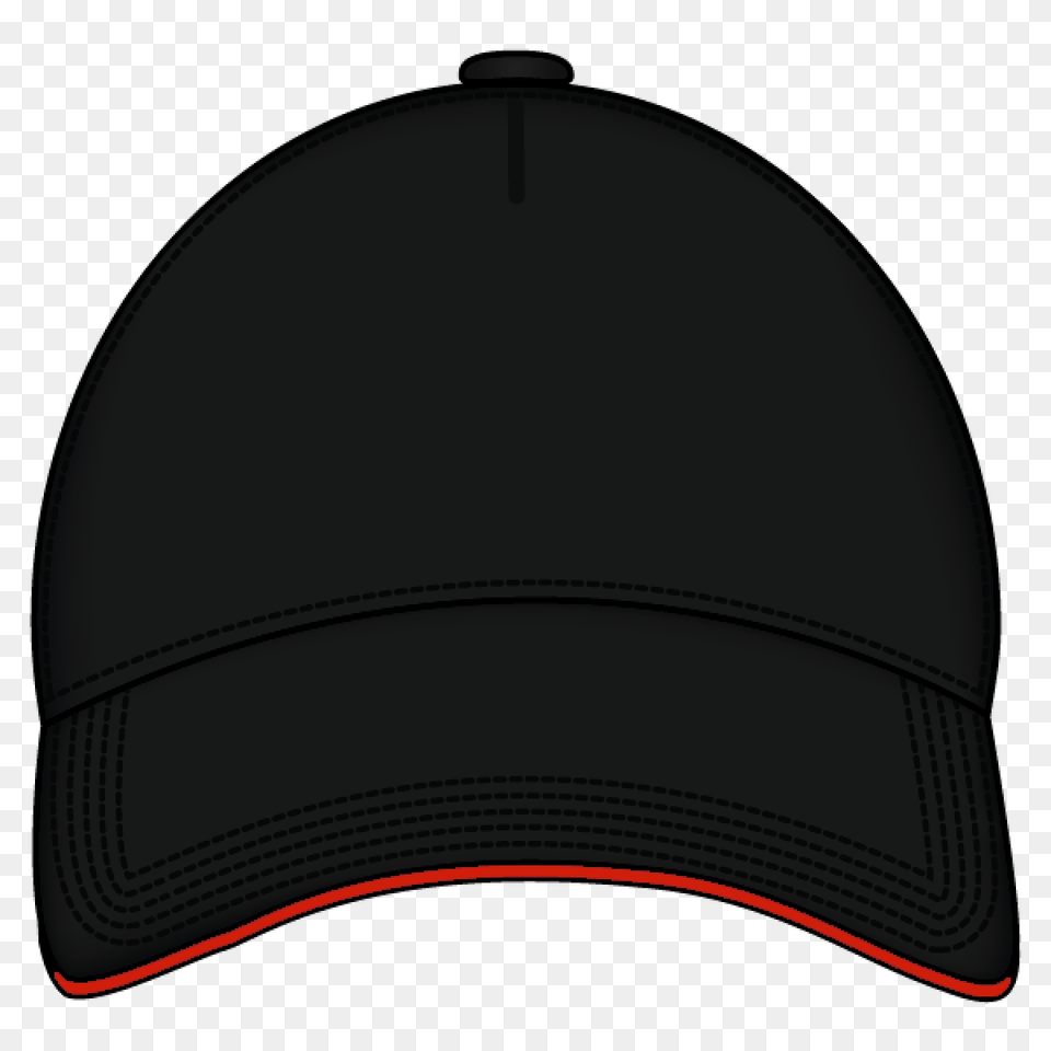 Sandwich Cap Black And Red Front, Baseball Cap, Clothing, Hat, Swimwear Png