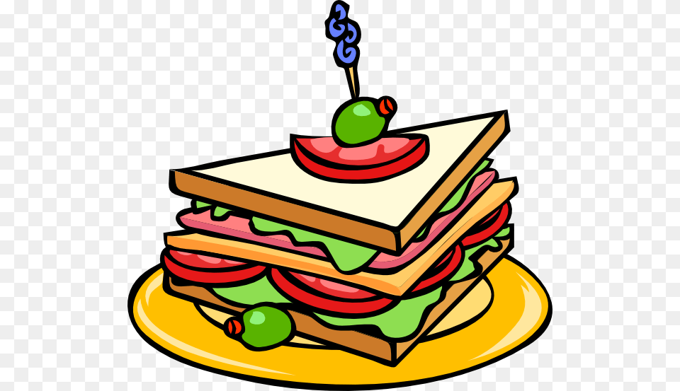 Sandwich Clip Art, Food, Lunch, Meal, Birthday Cake Png Image