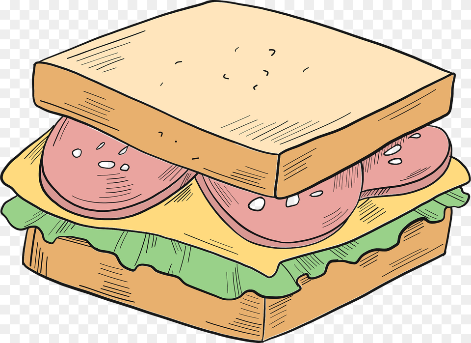 Sandwich Clipart, Food, Animal, Fish, Sea Life Png Image