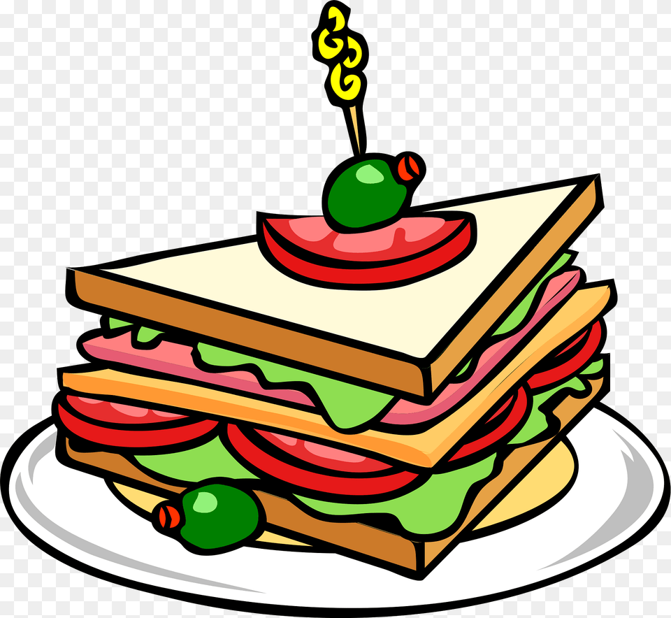 Sandwich Clipart, Food, Lunch, Meal, Birthday Cake Free Png Download