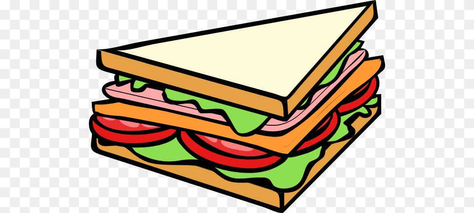 Sandwich Half Clip Art, Food, Lunch, Meal Free Png Download