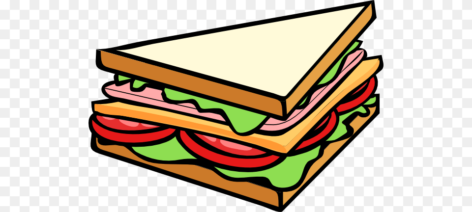 Sandwich Half Clip Art, Food, Lunch, Meal Free Png Download