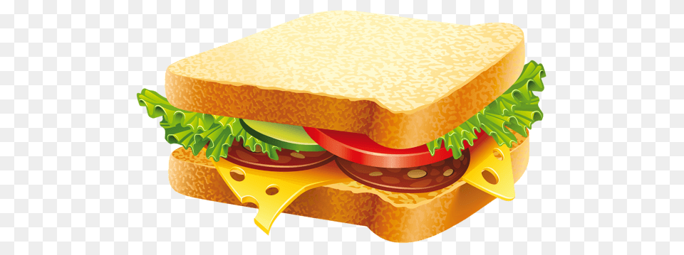 Sandwich Illustration Transparent, Food, Lunch, Meal, Birthday Cake Free Png Download