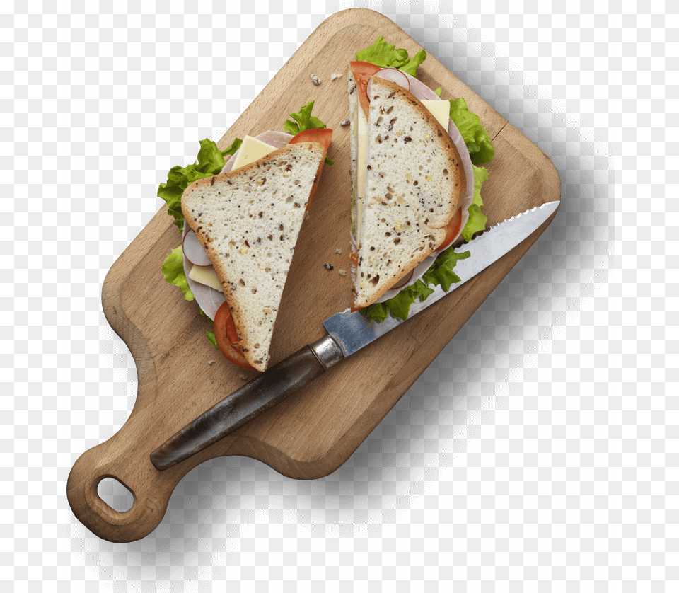 Sandwich On Board Sandwich From Top, Food, Meal, Lunch, Food Presentation Png