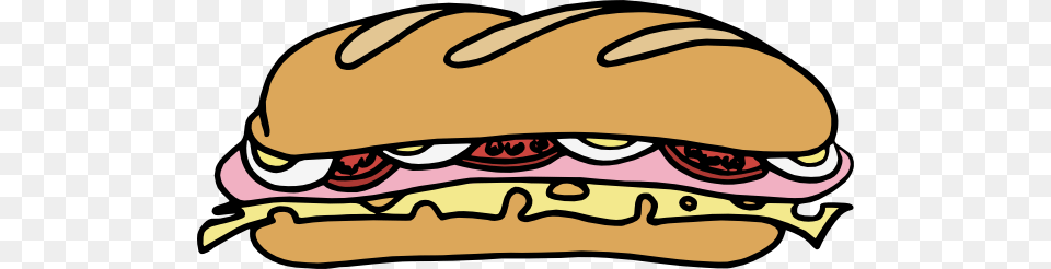 Sandwich One Sub Sandwich Clip Art, Burger, Food Free Transparent Png