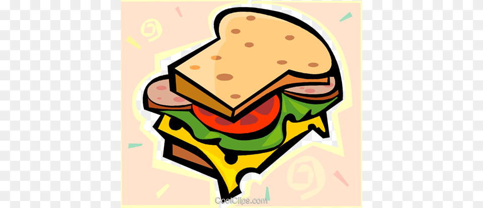 Sandwich Royalty Free Vector Clip Art Illustration, Food, Lunch, Meal, Baby Png