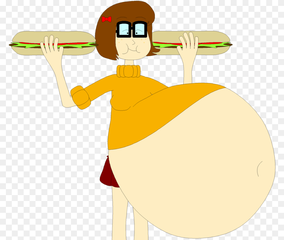Sandwich Stuffing Velma By Angry Cartoon, Adult, Female, Person, Woman Free Transparent Png