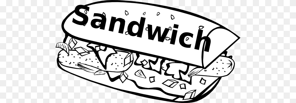 Sandwich Svg Clip Arts Colouring Pages Food Easy, Lunch, Meal, Hot Tub, Tub Free Png Download