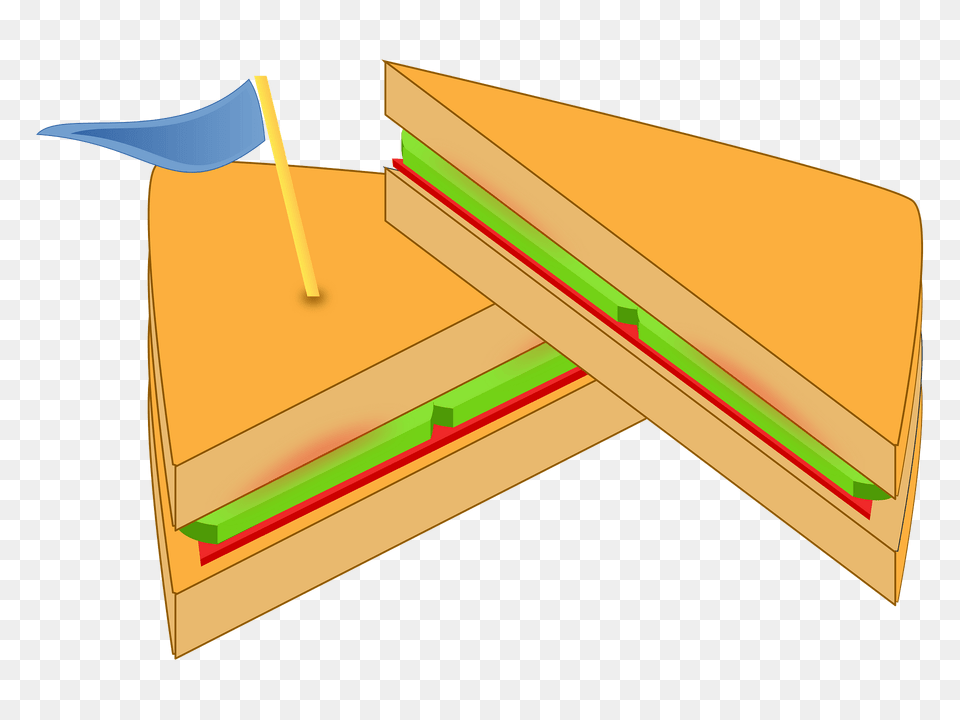 Sandwich With A Flag Clipart, Plywood, Wood, Crib, Furniture Free Png