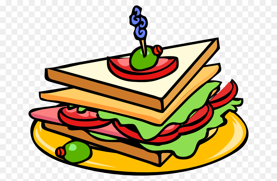 Sandwich With Onion And Lettuce Clipart Jokingart Sandwich, Food, Lunch, Meal, Book Png Image