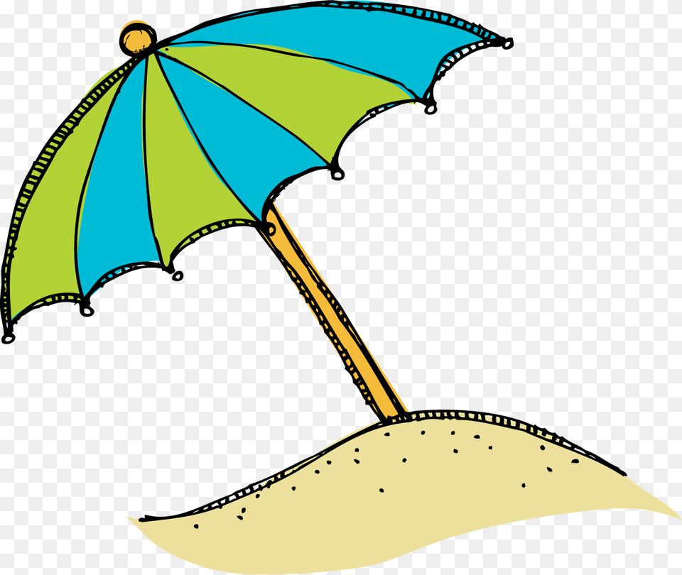 Sandy Beach Clipart Florida Beach, Canopy, Umbrella, Animal, Fish Free Png