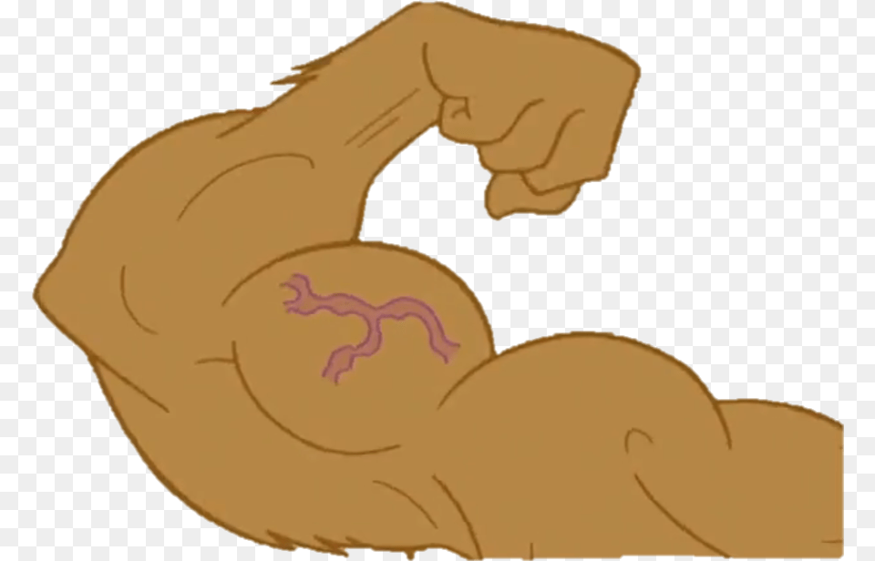 Sandy Cartoon Muscle Arm, Body Part, Hand, Person Free Transparent Png