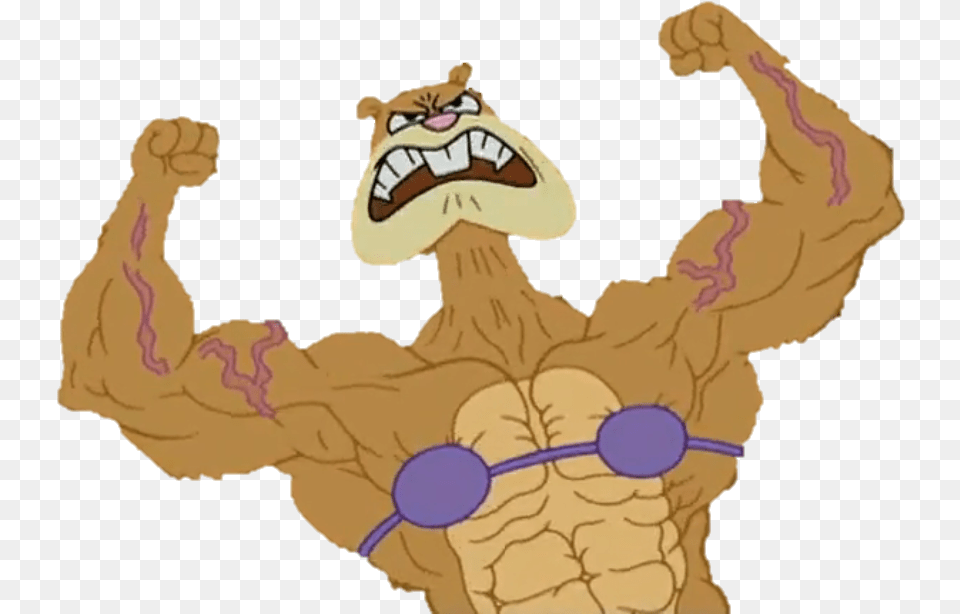 Sandy Sandy Cheeks Animated Muscle Women, Baby, Person, Cartoon Free Transparent Png