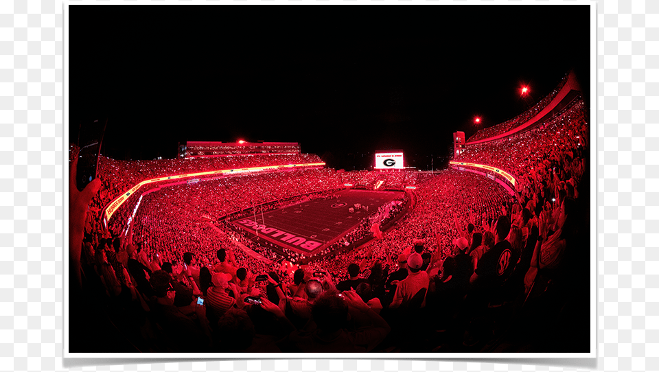 Sanford Red Lights Georgia Vs Notre Dame 2019 Red Lights, Crowd, Person, Architecture, Arena Png Image
