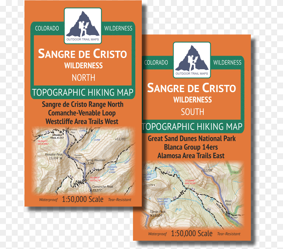 Sangre De Cristo Wilderness Map Pack Map, Advertisement, Poster, Chart, Person Png Image