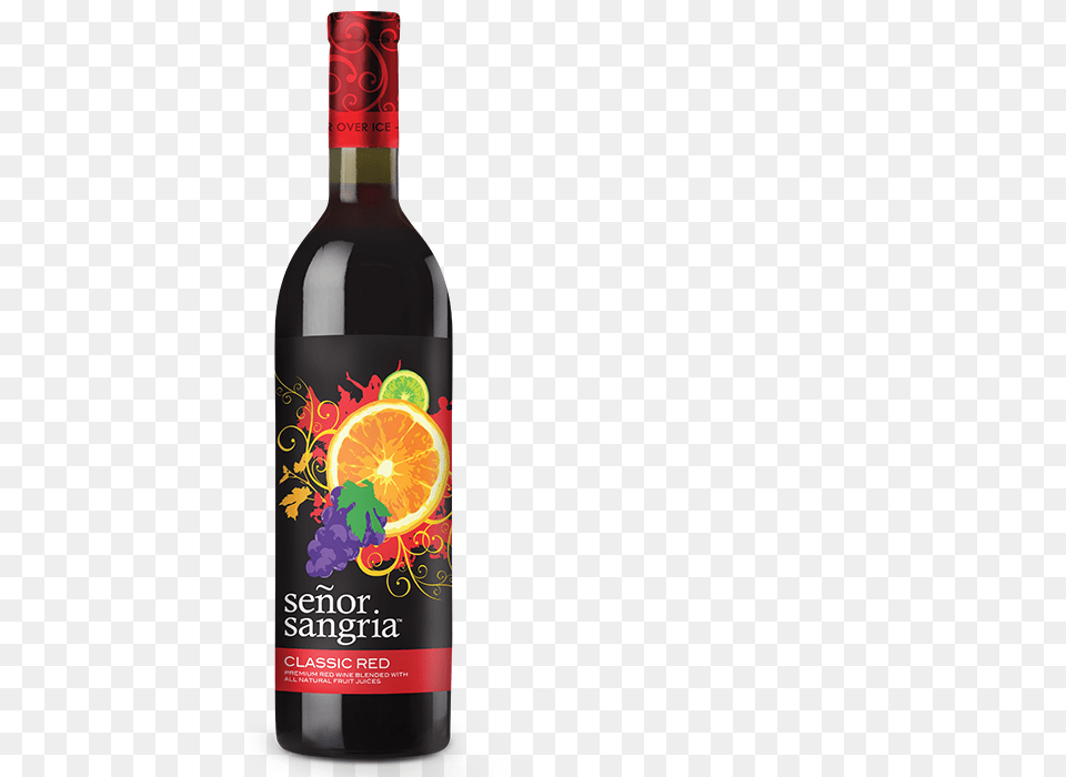 Sangria Real Fruit Juice And Quality Wine Gluten Alcohol, Red Wine, Liquor, Bottle Free Transparent Png