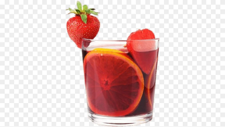 Sangria Summer Cocktail Drinks Transparent, Strawberry, Produce, Plant, Fruit Png