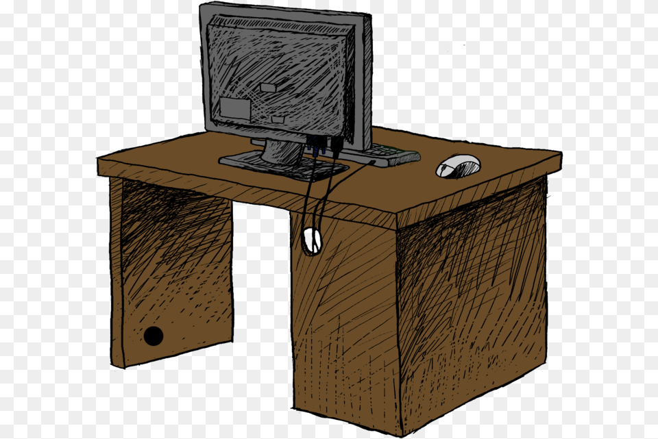 Sanitation Office Desk Computer Desk, Electronics, Furniture, Table, Wood Free Transparent Png